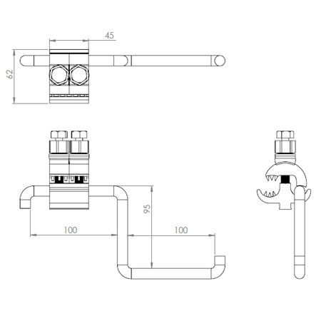 Temporary earthing connector CO 65.1